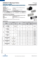 519/520/521 SERIES: 3 WAY/5 WAY, AIR OPERATED MINI SPOOL VALVES